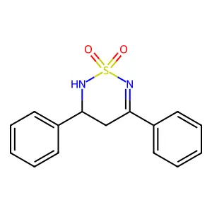 4H-1,2,6-Thiadiazine, 2,3-dihydro-3,5-diphenyl-, 1,1-dioxide structure