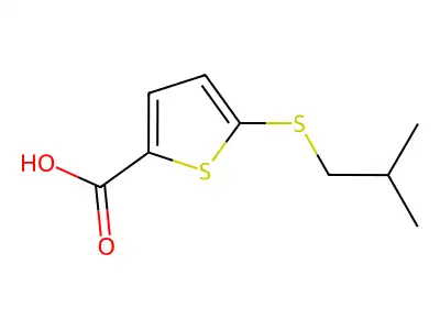 2-Thiophenecarboxylic acid, 5-[(2-methylpropyl)thio]- structure