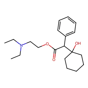 Cyclohexaneacetic acid, 1-hydroxy-alpha-phenyl-, (2-(diethylamino)ethyl) ester structure
