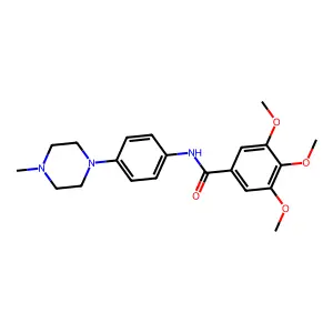 3,4,5-trimethoxy-N-[4-(4-methylpiperazin-1-yl)phenyl]benzamide structure