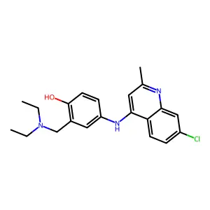 4-[(7-Chloro-2-methylquinolin-4-yl)amino]-2-(diethylaminomethyl)phenol structure