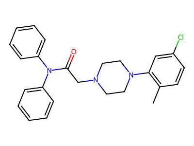 2-(4-(5-Chloro-2-methylphenyl)piperazinyl)-N,N-diphenylethanamide structure