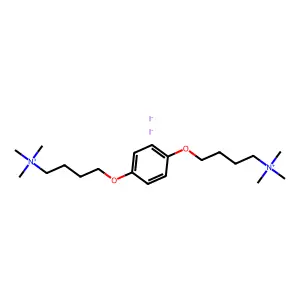 Ammonium, (p-phenylenebis(oxytetramethylene))bis(trimethyl-, diiodide structure