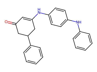 5-Phenyl-3-((4-(phenylamino)phenyl)amino)cyclohex-2-EN-1-one structure