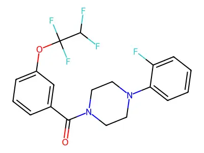 4-(2-Fluorophenyl)piperazinyl 3-(1,1,2,2-tetrafluoroethoxy)phenyl ketone structure