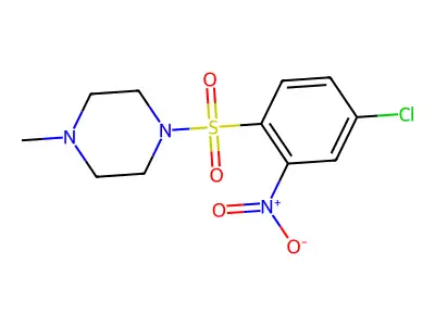4-Chloro-1-((4-methylpiperazinyl)sulfonyl)-2-nitrobenzene structure