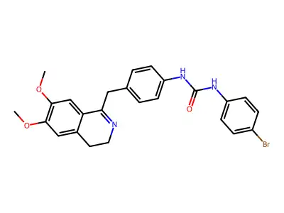1-(4-((6,7-DIMETHOXY(3,4-DIHYDROISOQUINOLYL))METHYL)PHENYL)-3-(4-BROMOPHENYL)UREA structure
