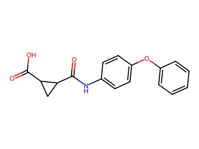 2-[(4-phenoxyphenyl)carbamoyl]cyclopropane-1-carboxylic Acid structure