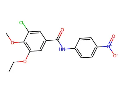 3-chloro-5-ethoxy-4-methoxy-N-(4-nitrophenyl)benzamide structure