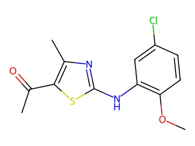 1-[2-(5-Chloro-2-methoxyanilino)-4-methyl-1,3-thiazol-5-yl]ethanone structure