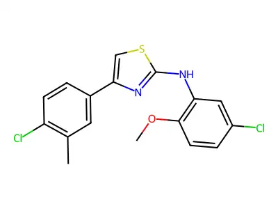 N-(5-chloro-2-methoxyphenyl)-4-(4-chloro-3-methylphenyl)-1,3-thiazol-2-amine structure