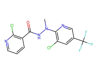 C13H9Cl2F3N4O structure