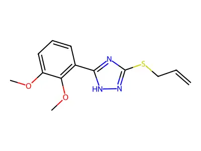 5-(2,3-dimethoxyphenyl)-3-prop-2-enylsulfanyl-1H-1,2,4-triazole structure