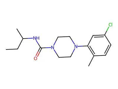 (4-(5-Chloro-2-methylphenyl)piperazinyl)-N-(methylpropyl)formamide structure
