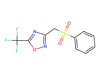 3-(Benzenesulfonylmethyl)-5-(trifluoromethyl)-1,2,4-oxadiazole structure