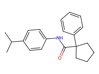 1-phenyl-N-(4-propan-2-ylphenyl)cyclopentane-1-carboxamide structure