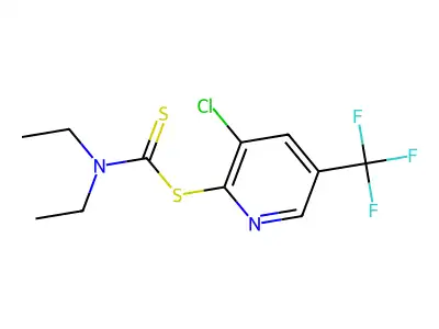 [3-chloro-5-(trifluoromethyl)pyridin-2-yl] N,N-diethylcarbamodithioate structure