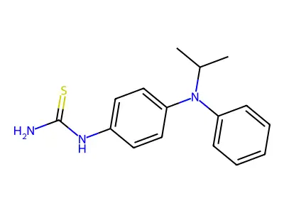 Amino((4-((isopropyl)phenylamino)phenyl)amino)methane-1-thione structure