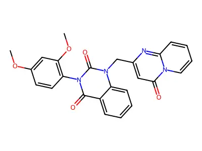 3-(2,4-dimethoxyphenyl)-1-((4-oxo-4H-pyrido[1,2-a]pyrimidin-2-yl)methyl)quinazoline-2,4(1H,3H)-dione structure