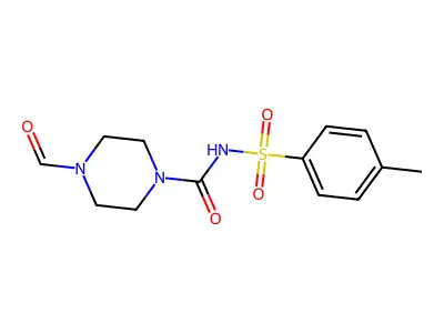 (4-Formylpiperazinyl)-N-((4-methylphenyl)sulfonyl)formamide structure