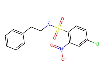 ((4-Chloro-2-nitrophenyl)sulfonyl)(2-phenylethyl)amine structure