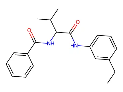 N-[1-(3-ethylanilino)-3-methyl-1-oxobutan-2-yl]benzamide structure