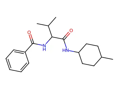 N-[3-methyl-1-[(4-methylcyclohexyl)amino]-1-oxobutan-2-yl]benzamide structure