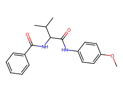 N-[1-(4-methoxyanilino)-3-methyl-1-oxobutan-2-yl]benzamide structure
