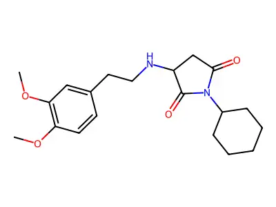 1-Cyclohexyl-3-((3,4-dimethoxyphenethyl)amino)pyrrolidine-2,5-dione structure