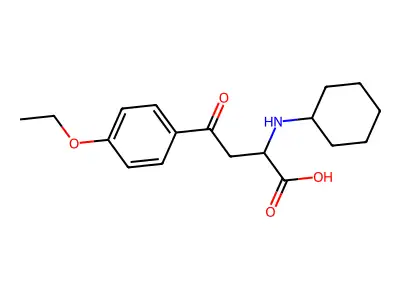 2-(Cyclohexylamino)-4-(4-ethoxyphenyl)-4-oxobutanoic acid structure