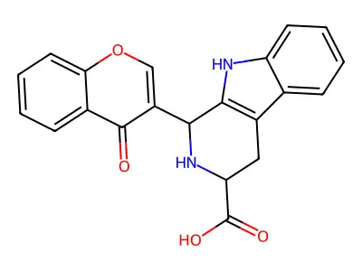 1-(4-oxo-4H-chromen-3-yl)-2,3,4,9-tetrahydro-1H-beta-carboline-3-carboxylic acid structure
