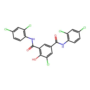 Isophthalanilide, 4-hydroxy-2',2'',4',4'',5-pentachloro- structure