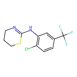 m-Toluidine, 6-chloro-alpha,alpha,alpha-trifluoro-N-(5,6-dihydro-4H-1,3-thiazin-2-yl)- structure