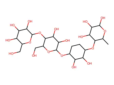 5-[4-[3,4-dihydroxy-6-(hydroxymethyl)-5-[3,4,5-trihydroxy-6-(hydroxymethyl)oxan-2-yl]oxyoxan-2-yl]oxy-2,3-dihydroxycyclohexyl]oxy-6-methyloxane-2,3,4-triol structure