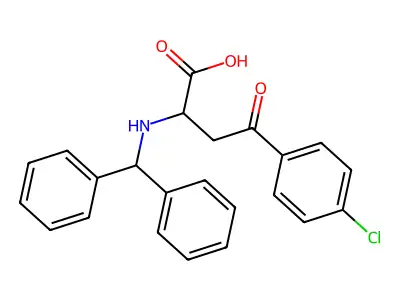 2-(Benzhydrylamino)-4-(4-chlorophenyl)-4-oxobutanoic acid structure