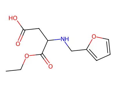 4-Ethoxy-3-(furan-2-ylmethylamino)-4-oxobutanoic acid structure