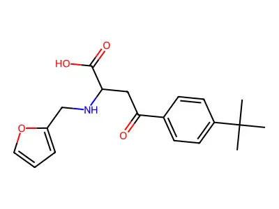 4-(4-(Tert-butyl)phenyl)-2-((2-furylmethyl)amino)-4-oxobutanoic acid structure