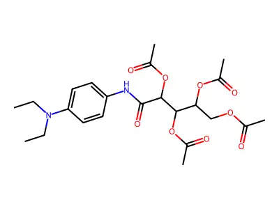 [2,3,4-Triacetyloxy-5-[4-(diethylamino)anilino]-5-oxopentyl] acetate structure