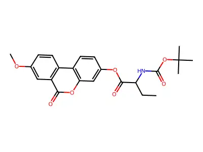 8-methoxy-6-oxo-6H-benzo[c]chromen-3-yl 2-[(tert-butoxycarbonyl)amino]butanoate structure
