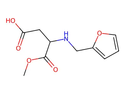 3-(Furan-2-ylmethylamino)-4-methoxy-4-oxobutanoic acid structure