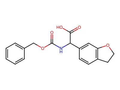 2-{[(Benzyloxy)carbonyl]amino}-2-(2,3-dihydro-1-benzofuran-6-yl)acetic acid structure