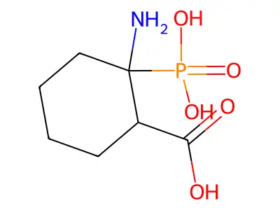 2-Amino-2-phosphonocyclohexane-1-carboxylic acid structure