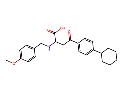 4-(4-Cyclohexylphenyl)-2-[(4-methoxybenzyl)amino]-4-oxobutanoic acid structure