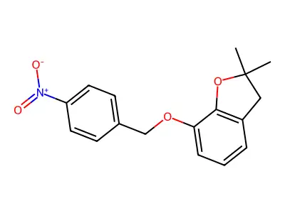 2,2-Dimethyl-7-((4-nitrophenyl)methoxy)oxaindane structure