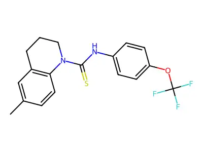6-methyl-N-[4-(trifluoromethoxy)phenyl]-3,4-dihydro-2H-quinoline-1-carbothioamide structure