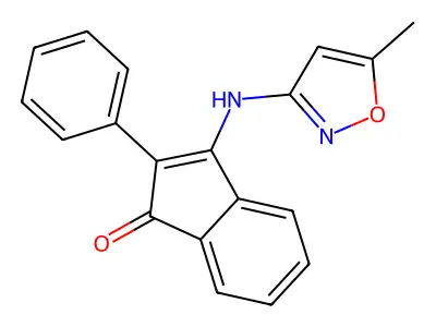 3-((5-Methylisoxazol-3-YL)amino)-2-phenylinden-1-one structure