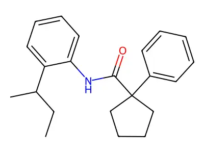 N-(2-(1-Methylpropyl)phenyl)(phenylcyclopentyl)formamide structure