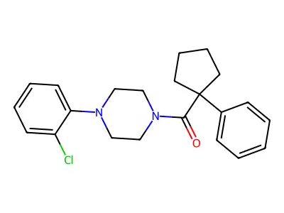 4-(2-Chlorophenyl)piperazinyl phenylcyclopentyl ketone structure