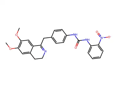1-(4-((6,7-DIMETHOXY(3,4-DIHYDROISOQUINOLYL))METHYL)PHENYL)-3-(2-NITROPHENYL)UREA structure