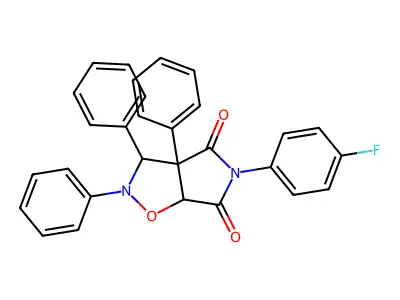 5-(4-fluorophenyl)-2,3,3a-triphenyldihydro-2H-pyrrolo[3,4-d][1,2]oxazole-4,6(3H,5H)-dione structure